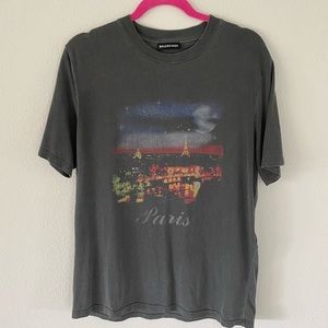 Balenciaga Paris washed grey T-shirt
